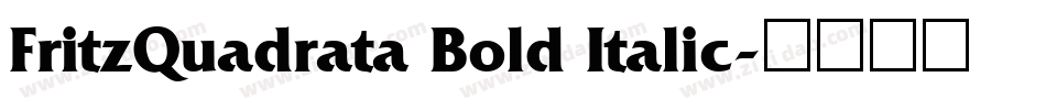 FritzQuadrata Bold Italic字体转换